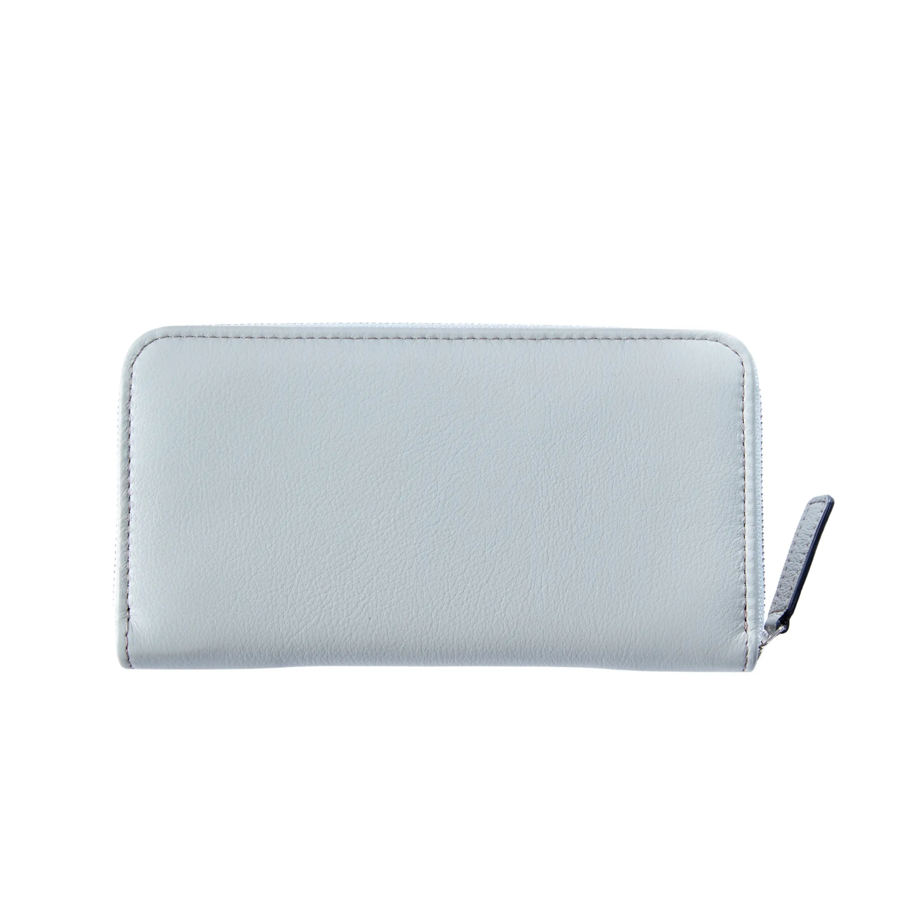 Leder Portemonnaie mit Zip Granit